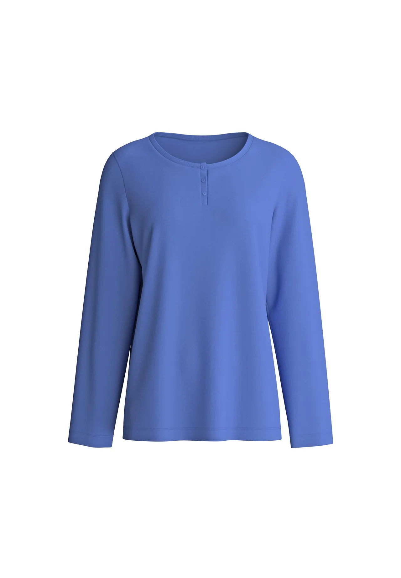 Weiches Baumwoll-Henley-Langarmshirt