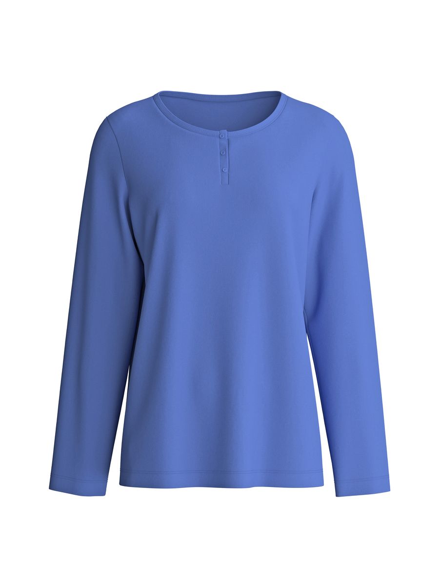 Weiches Baumwoll-Henley-Langarmshirt