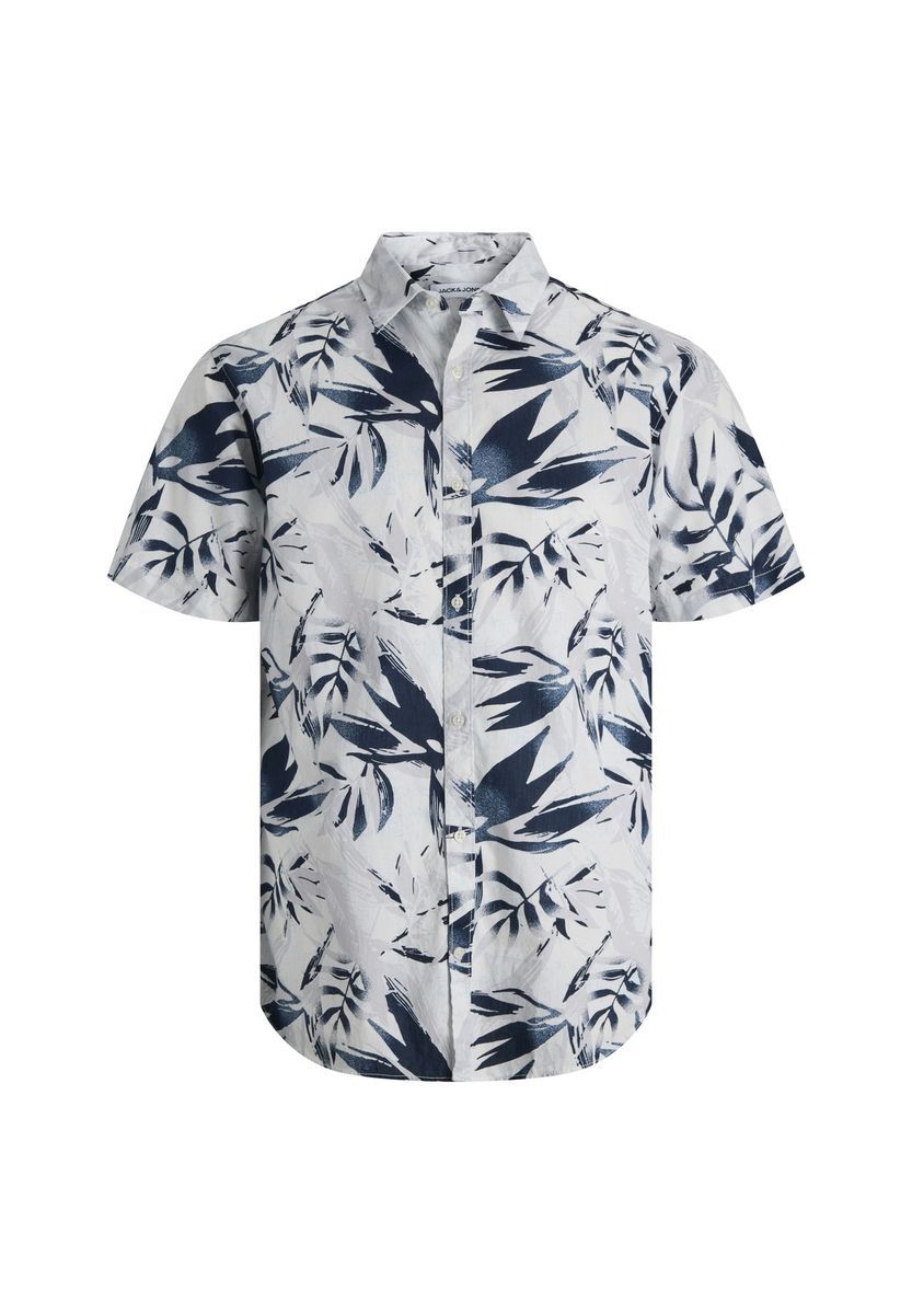 Kurzärmliges Hemd mit tropischem Print