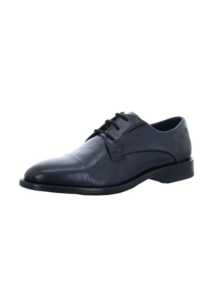 Strukturierte Leder-Cap-Toe-Derbys