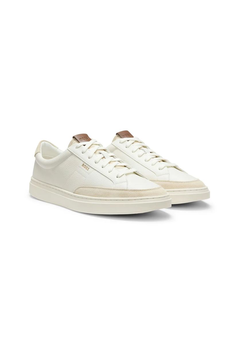 Low-Top-Sneaker aus genarbtem Leder