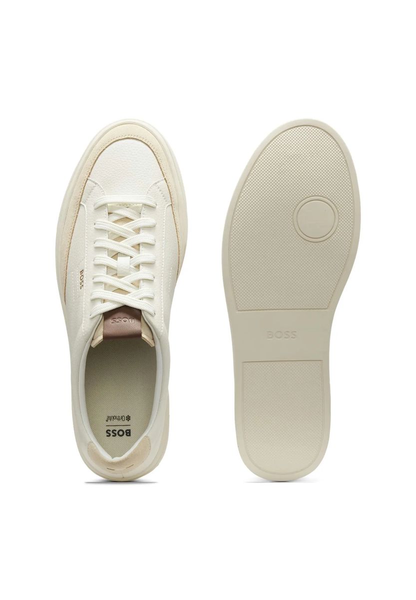 Low-Top-Sneaker aus genarbtem Leder