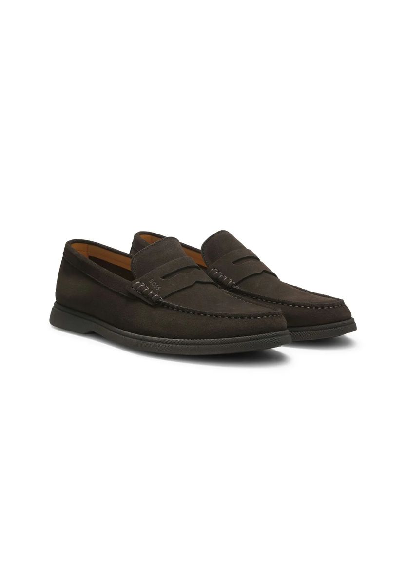 Klassische Slipper aus Veloursleder