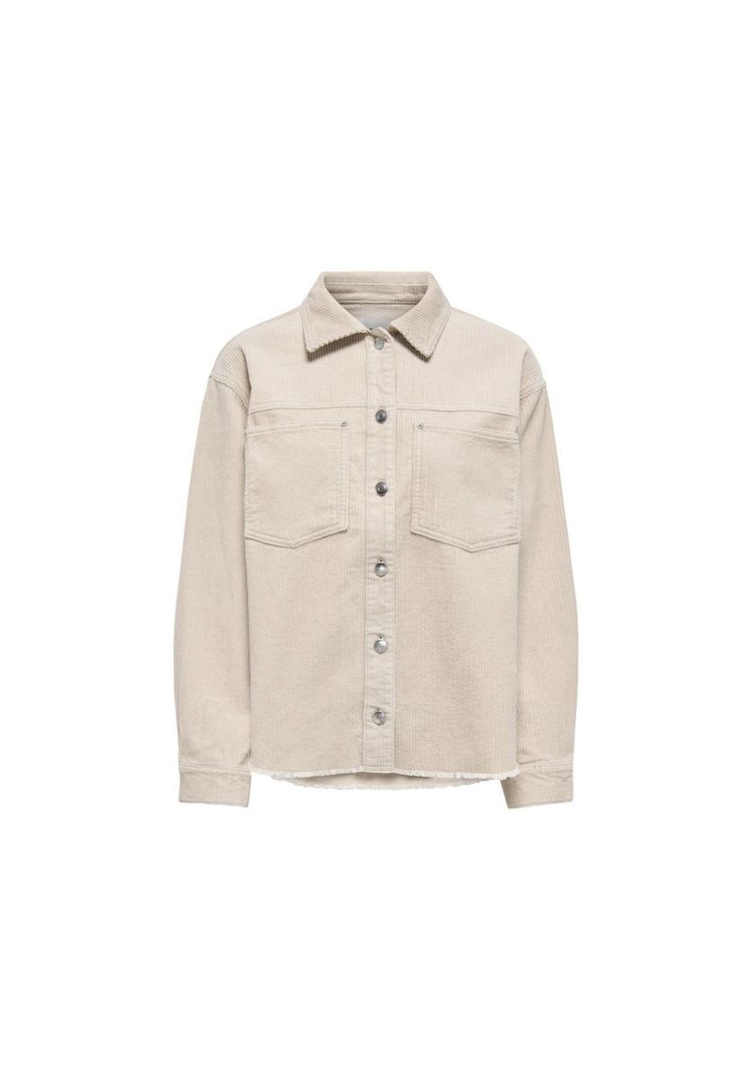 Cordhemdjacke mit Knopfleiste