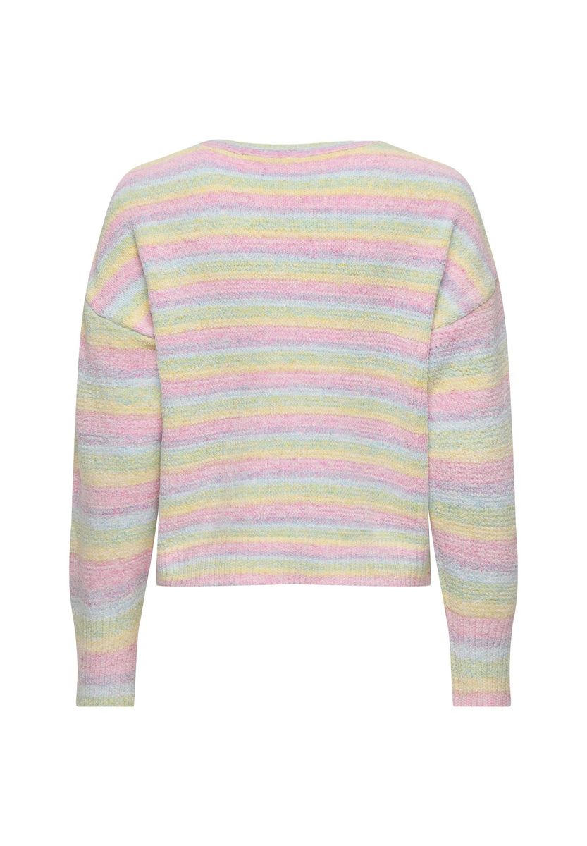 Pastellgestreifter Strickpullover