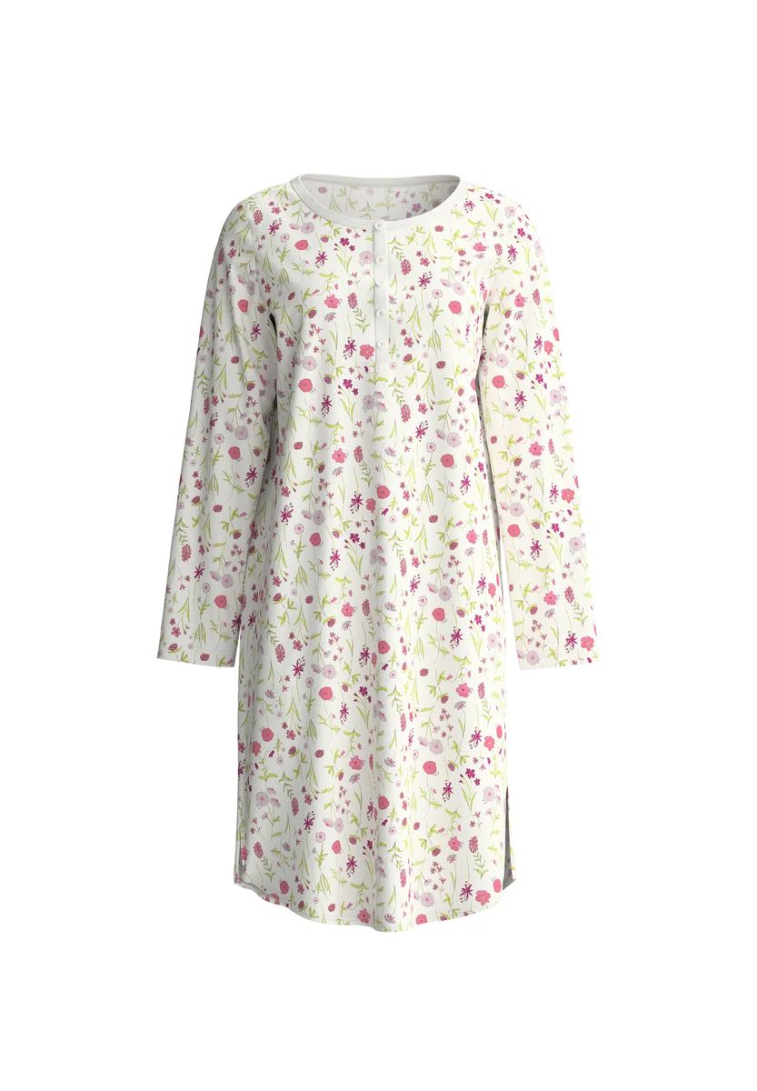 Zartes Florales Henley-Nachthemd