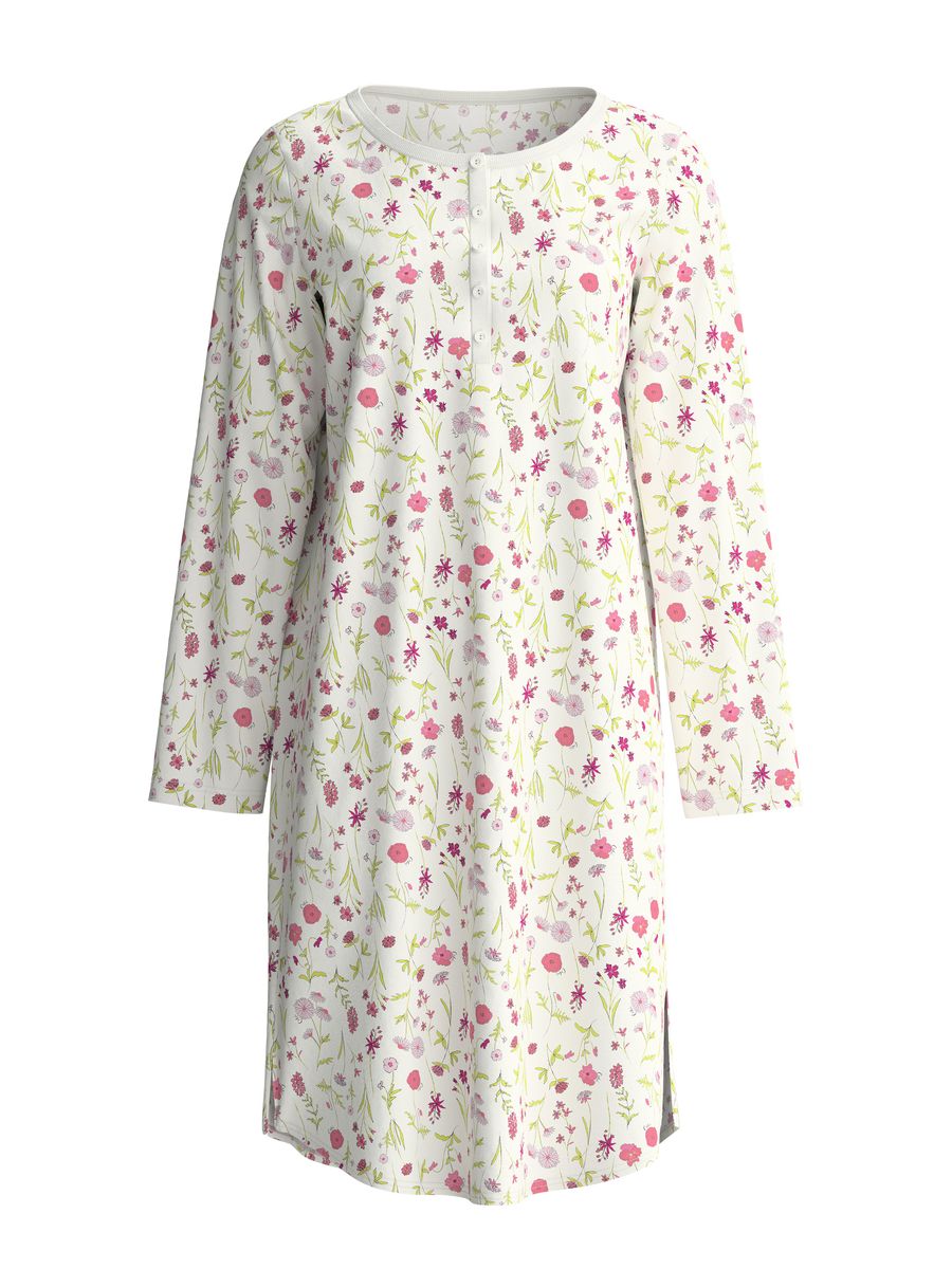 Zartes Florales Henley-Nachthemd