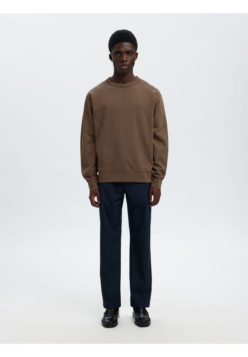 Lässiges Baumwoll-Sweatshirt mit Rundhalsausschnitt