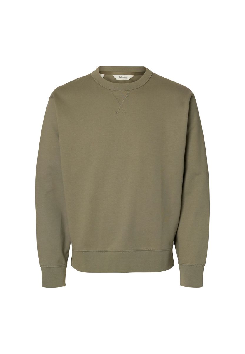 Baumwoll-Sweatshirt mit Rundhalsausschnitt und Relaxed Fit