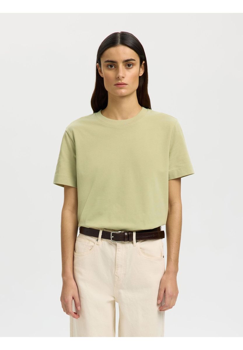 Locker geschnittenes Baumwolljersey-T-Shirt