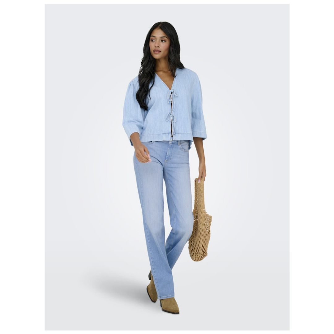 Gerade geschnittene Mid-Rise Jeans
