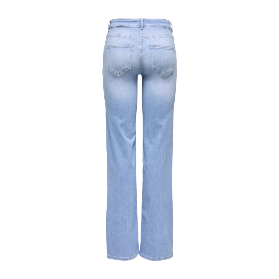 Gerades Bein, mittelhohe Jeans