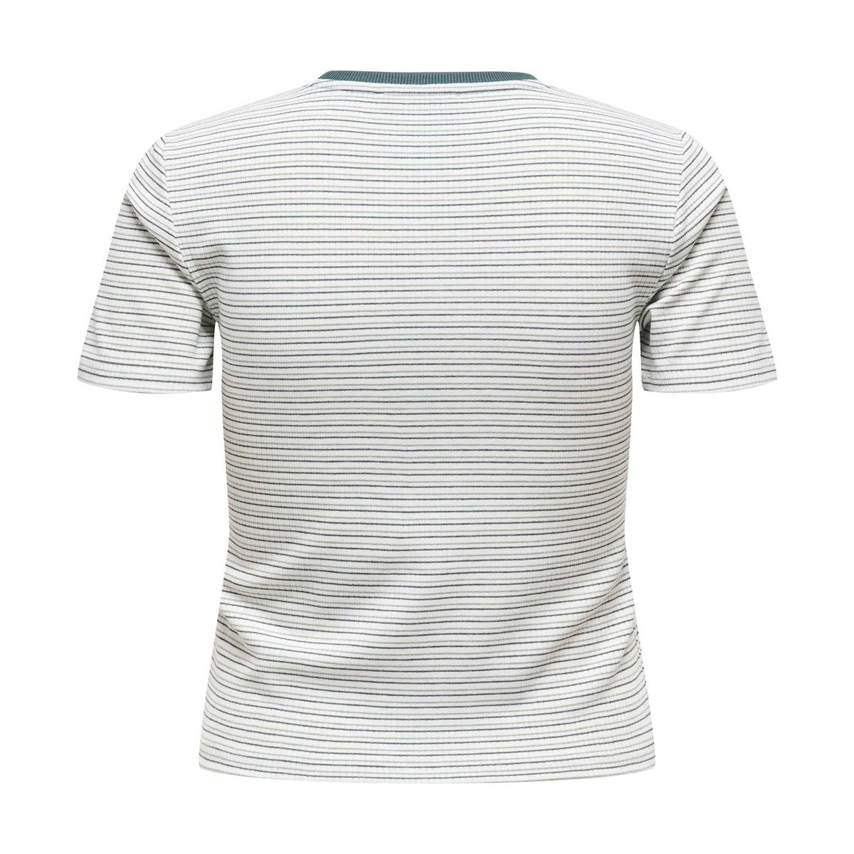 ONLY® Damen T-Shirt - ONLLUPE STRIPE TEE, Kurzarm, Rundhals, Slim Fit, Streifen, mehrfarbig, XS
