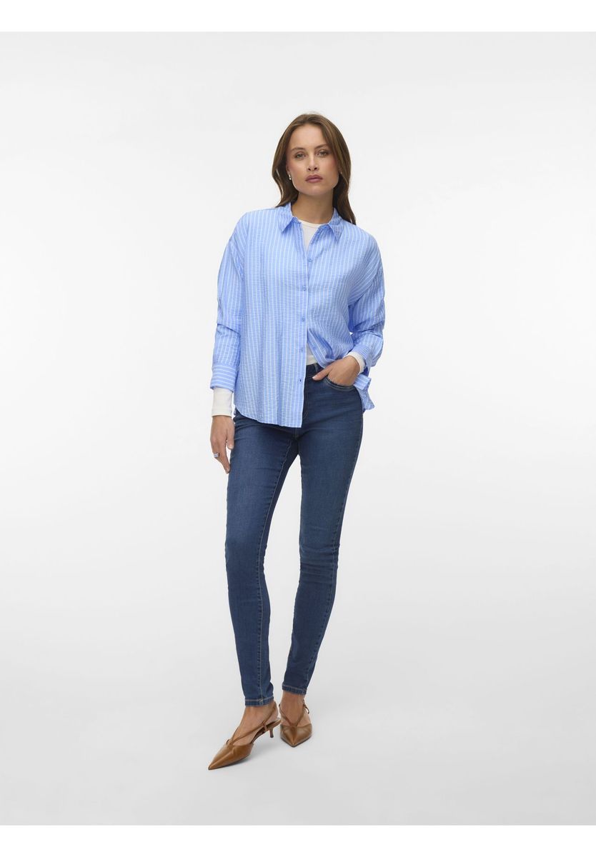 Gestreiftes Button-Down-Hemd mit lockerer Passform