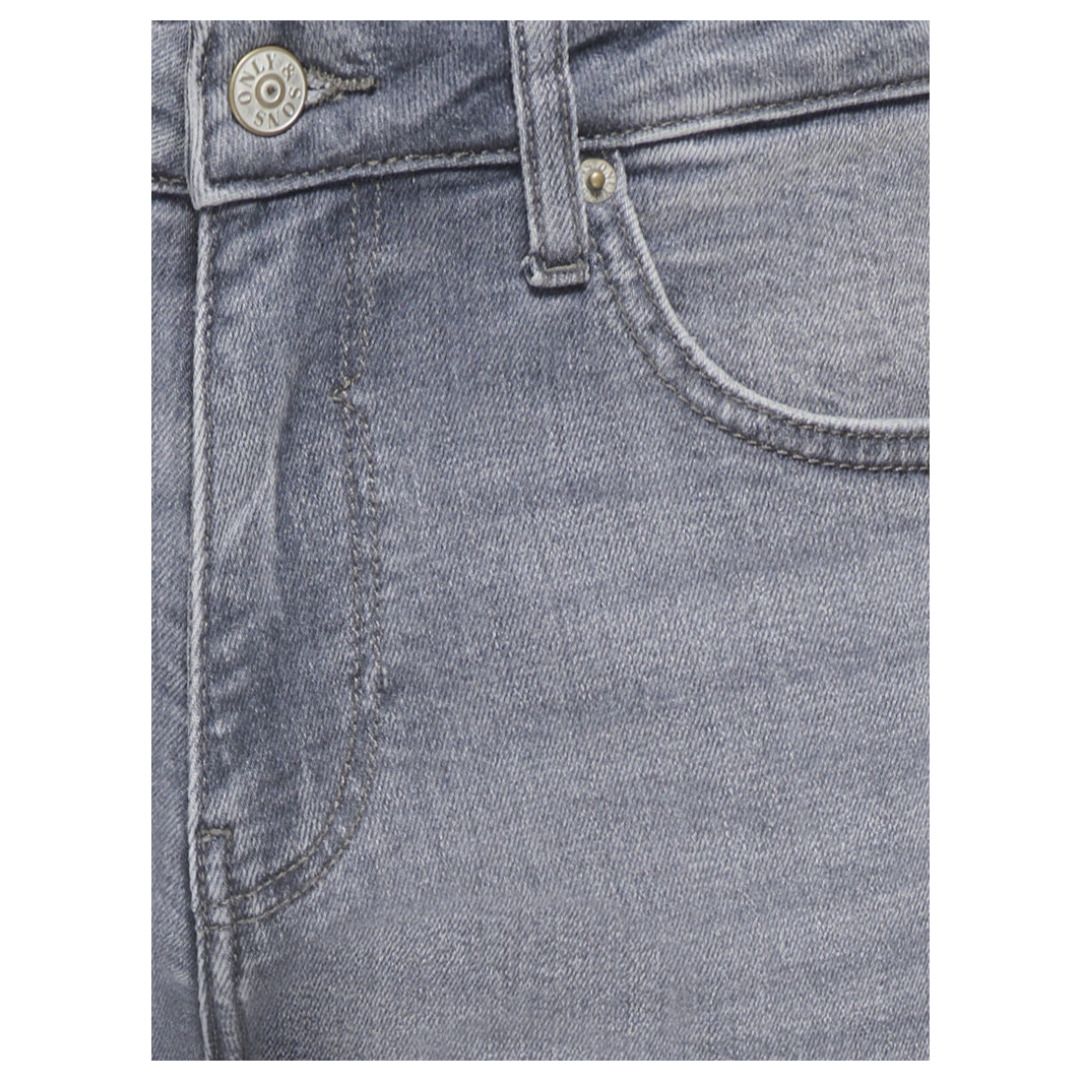 Graue Jeans mit normaler Passform