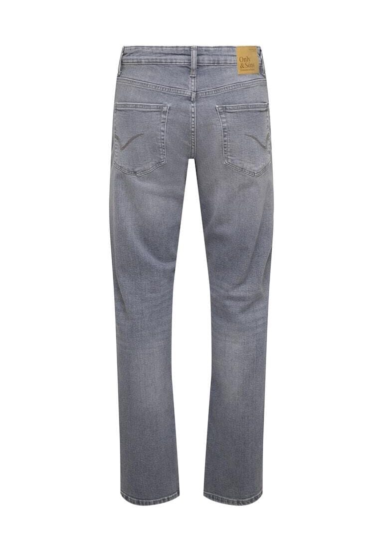 Graue Jeans mit normaler Passform