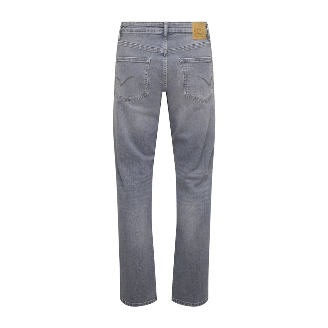 Graue Jeans mit normaler Passform