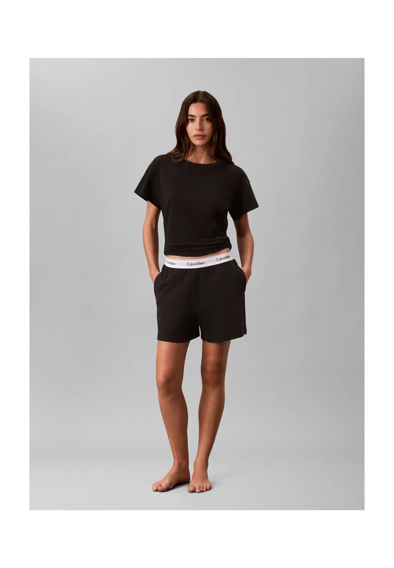 Entspanntes Lounge-T-Shirt aus Baumwoll-Stretch