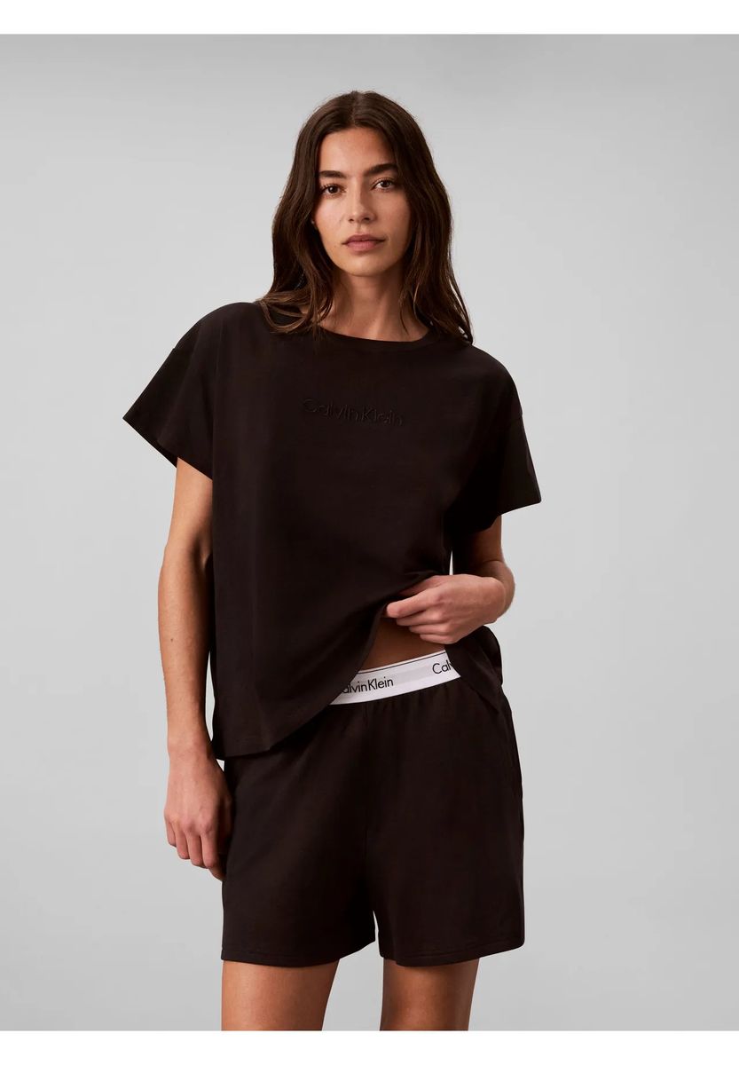 Entspanntes Lounge-T-Shirt aus Baumwoll-Stretch
