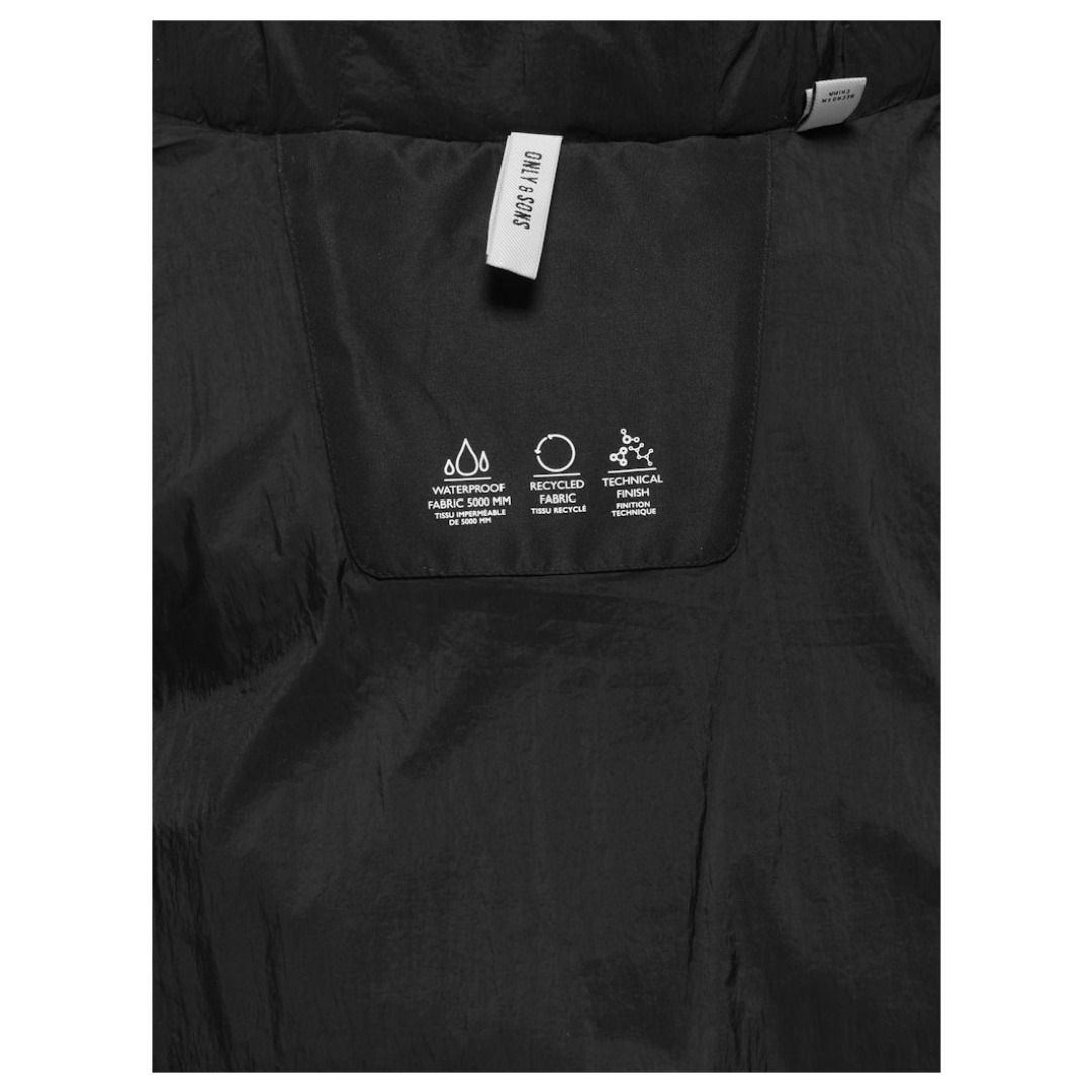Langer Kapuzen-Puffer-Parka