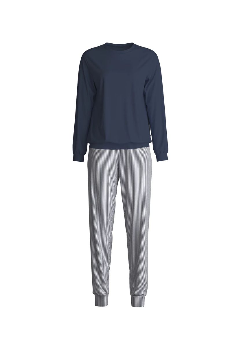 Weiches gestreiftes Single-Jersey Pyjama-Set