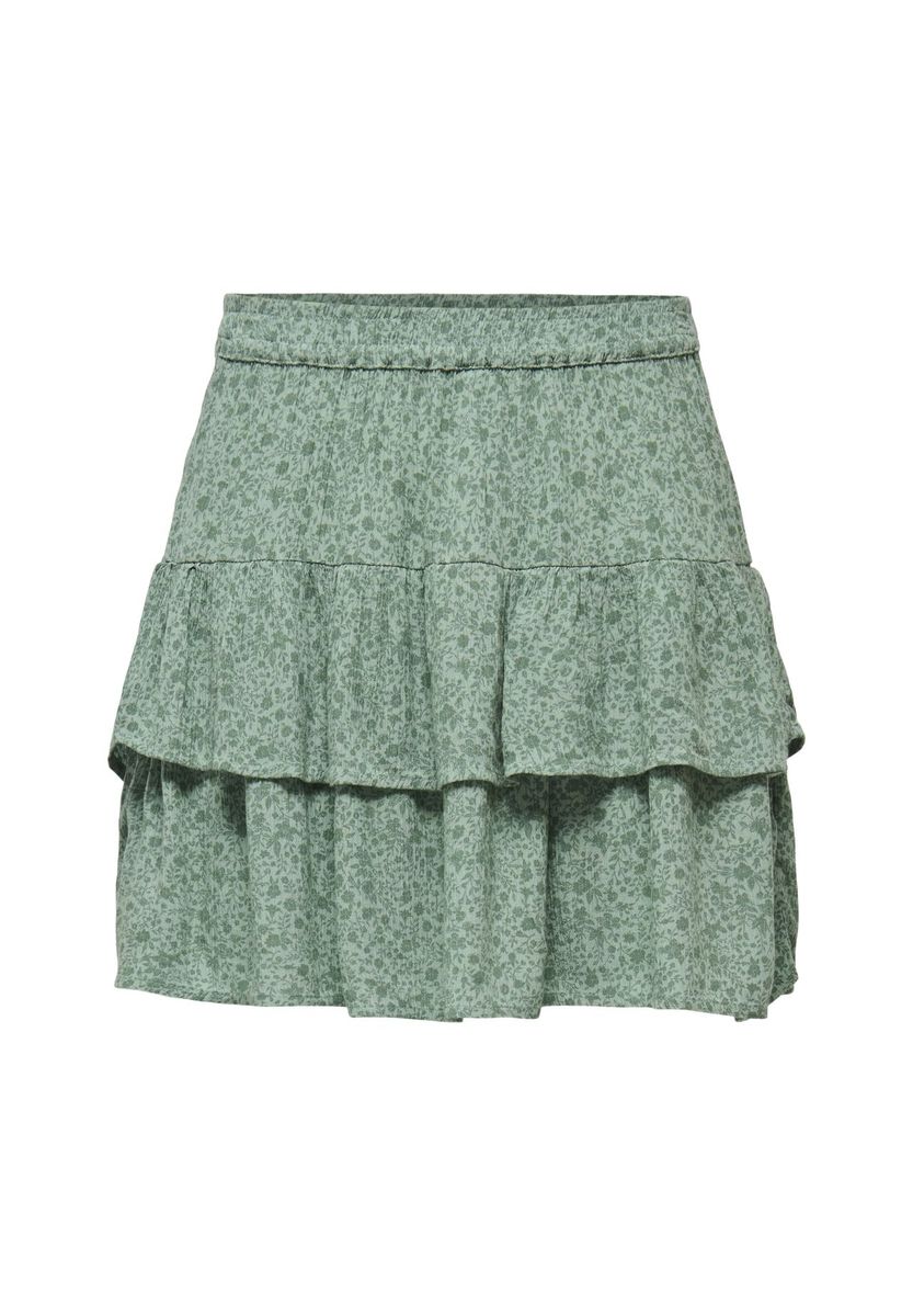 Gerüschter Blumen-Minirock