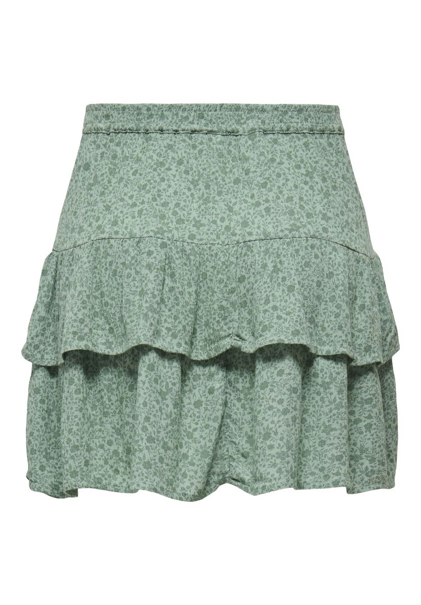 Gerüschter Blumen-Minirock