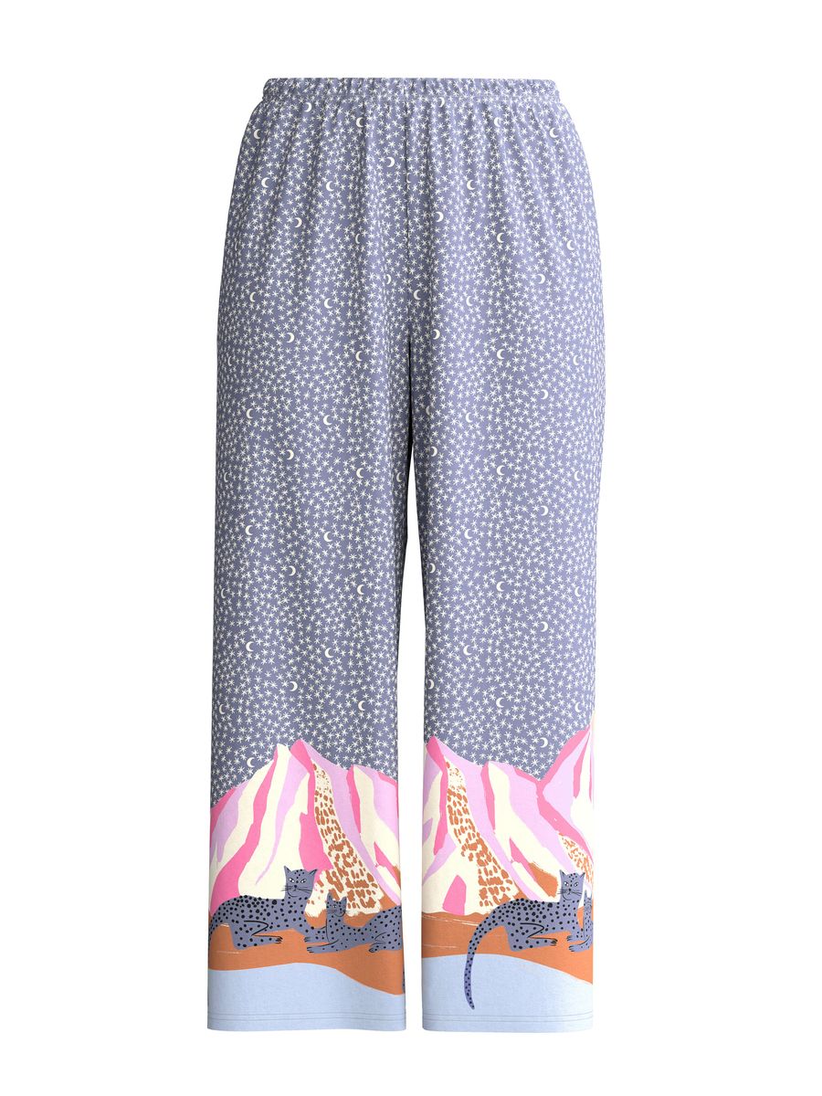 Verspielte Loungewear-Hose mit Himmelsprint