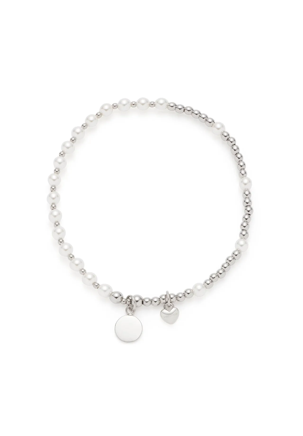 Elegantes Perlen- und Edelstahl-Charm-Armband