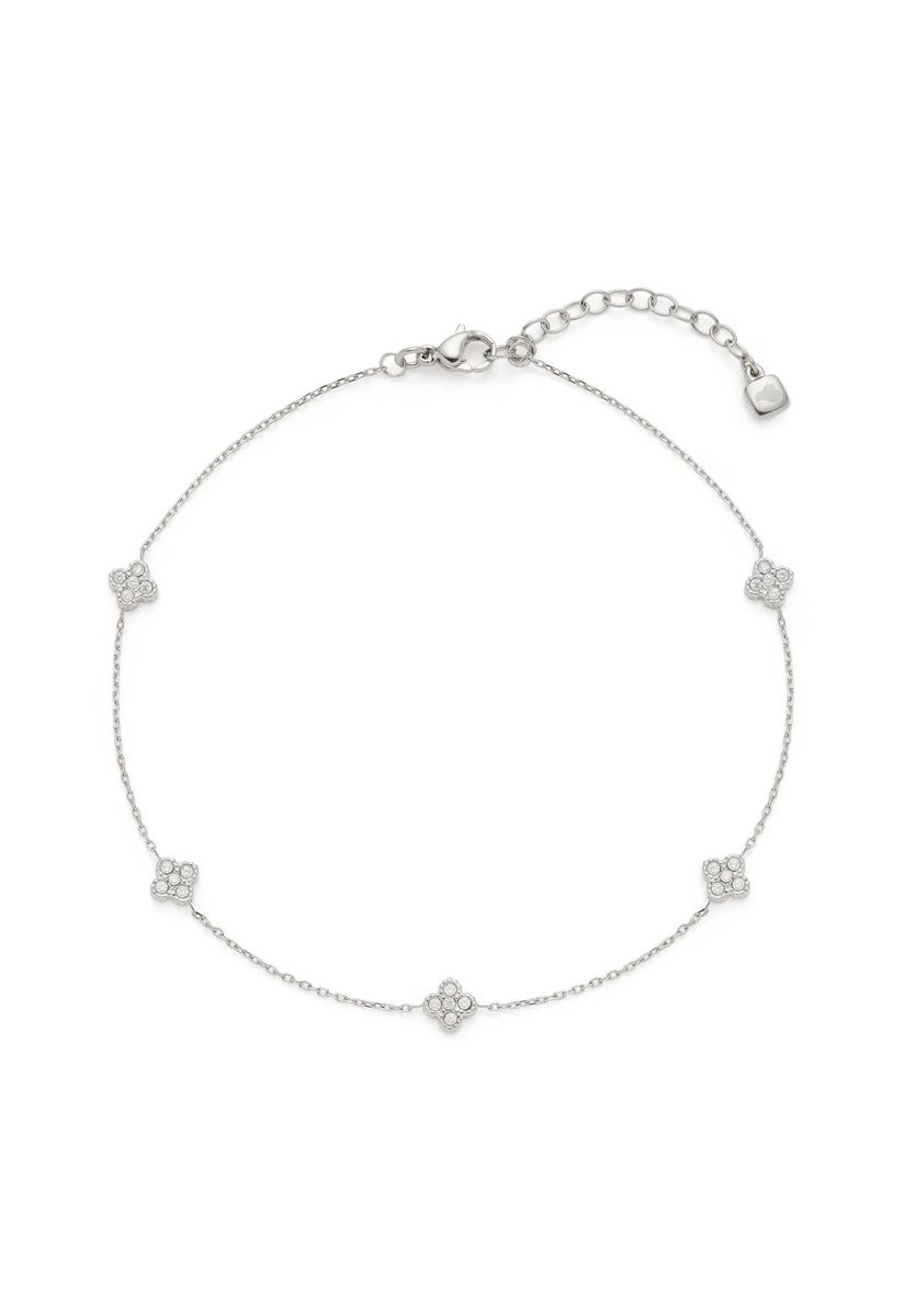 Elegante Fußkette mit Blütenmotiven