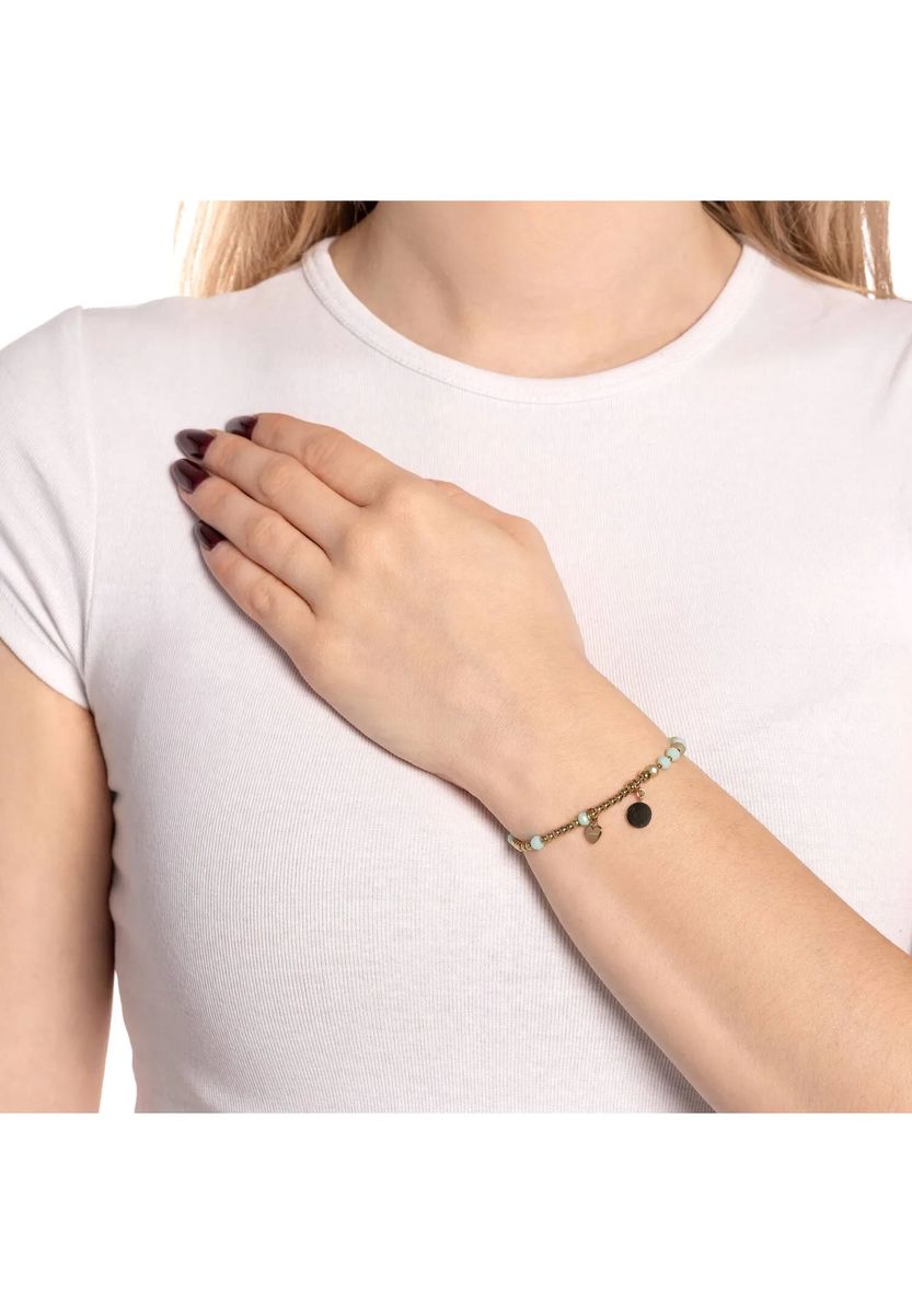 Perlenarmband mit gravierbarem Plättchen