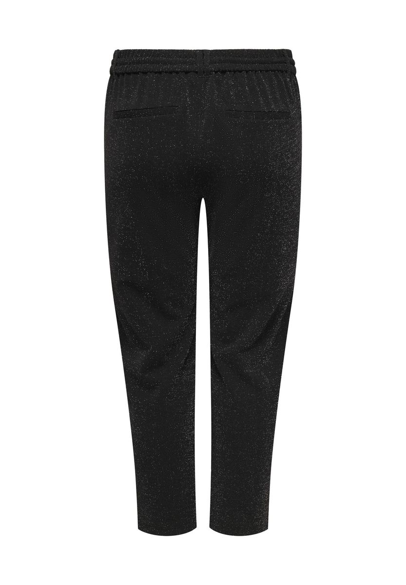 Glitzernde schwarze Loungehose mit Kordelzug