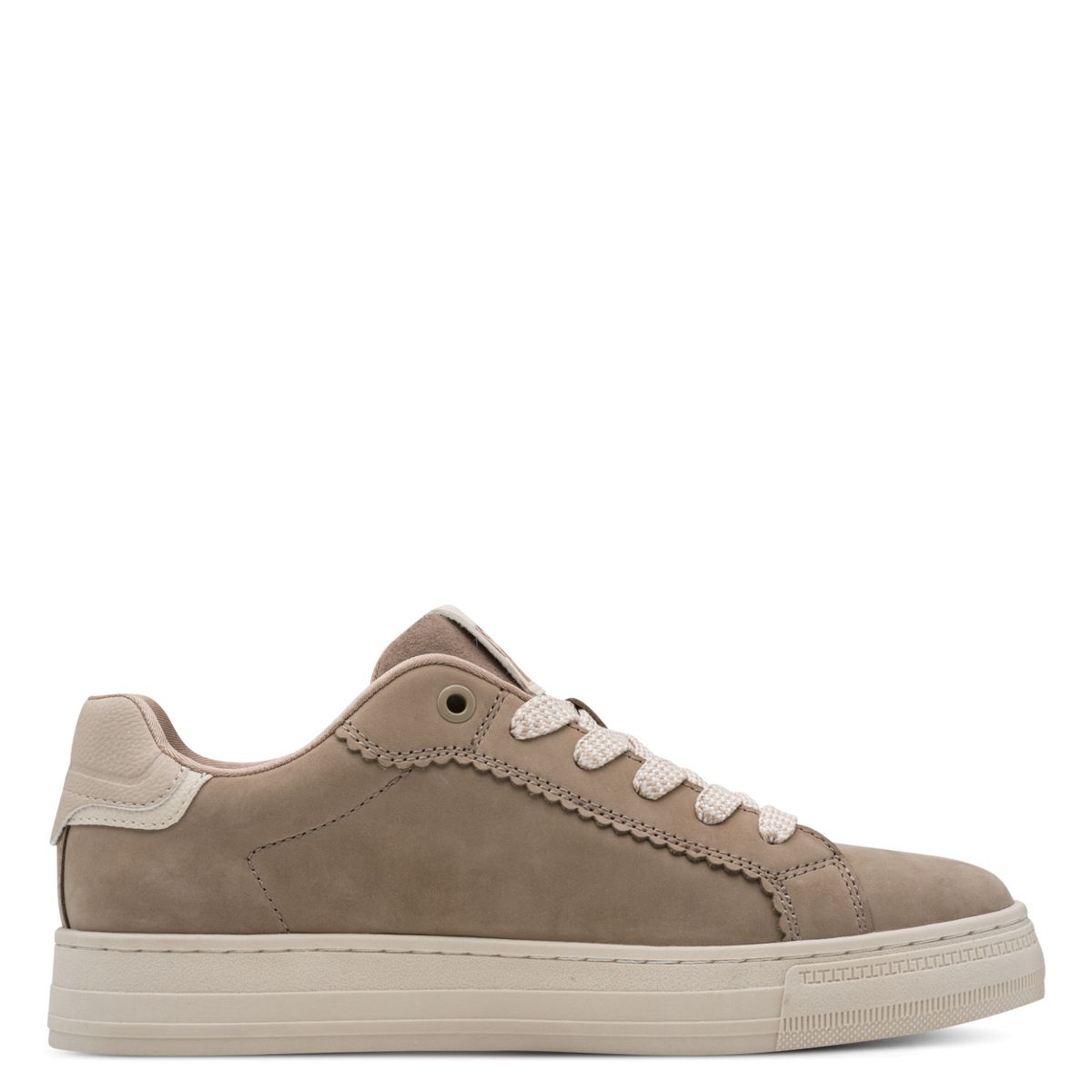 Leder-Sneaker mit Wellenkante