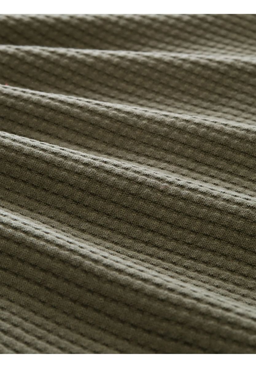 Strukturierter Waffelstrick-Kurzarm-Pullover