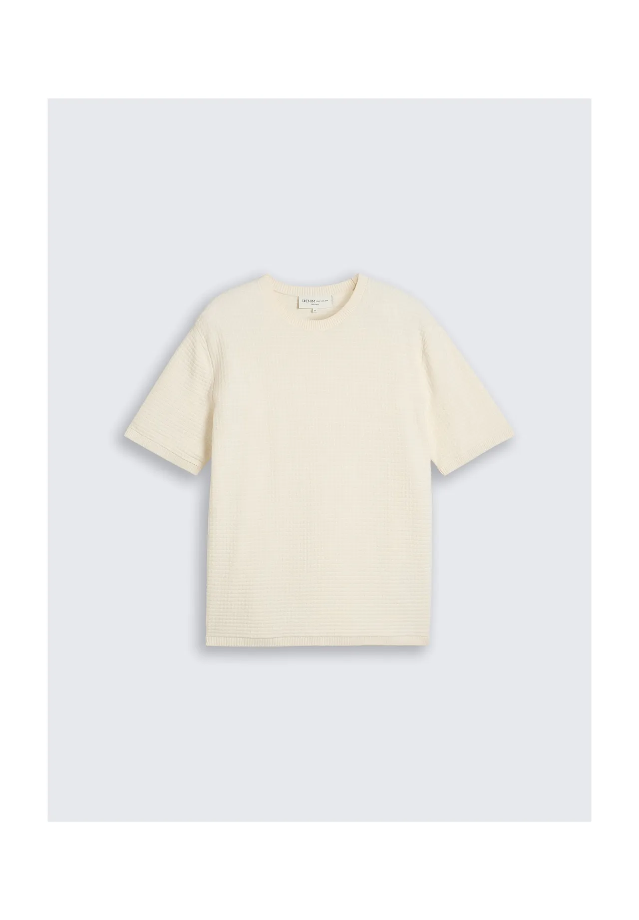 Strukturiertes Strick-T-Shirt aus Baumwolle