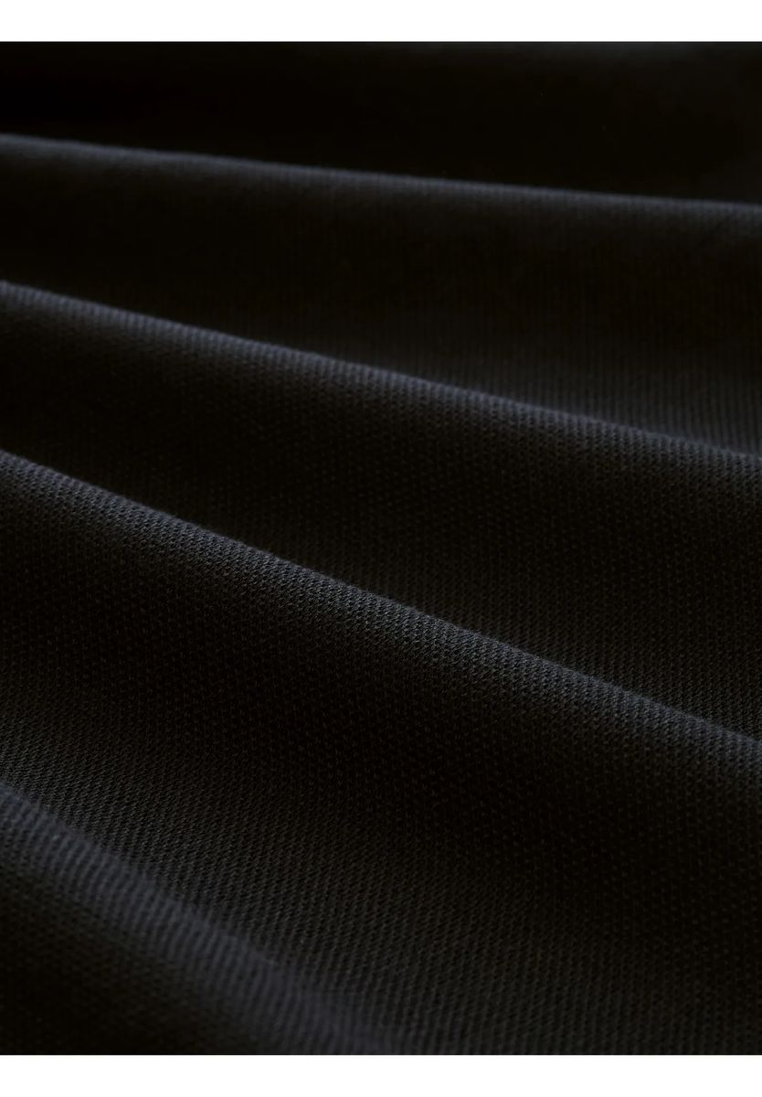 Strukturierter Half-Zip-Sweatshirt aus Baumwolle