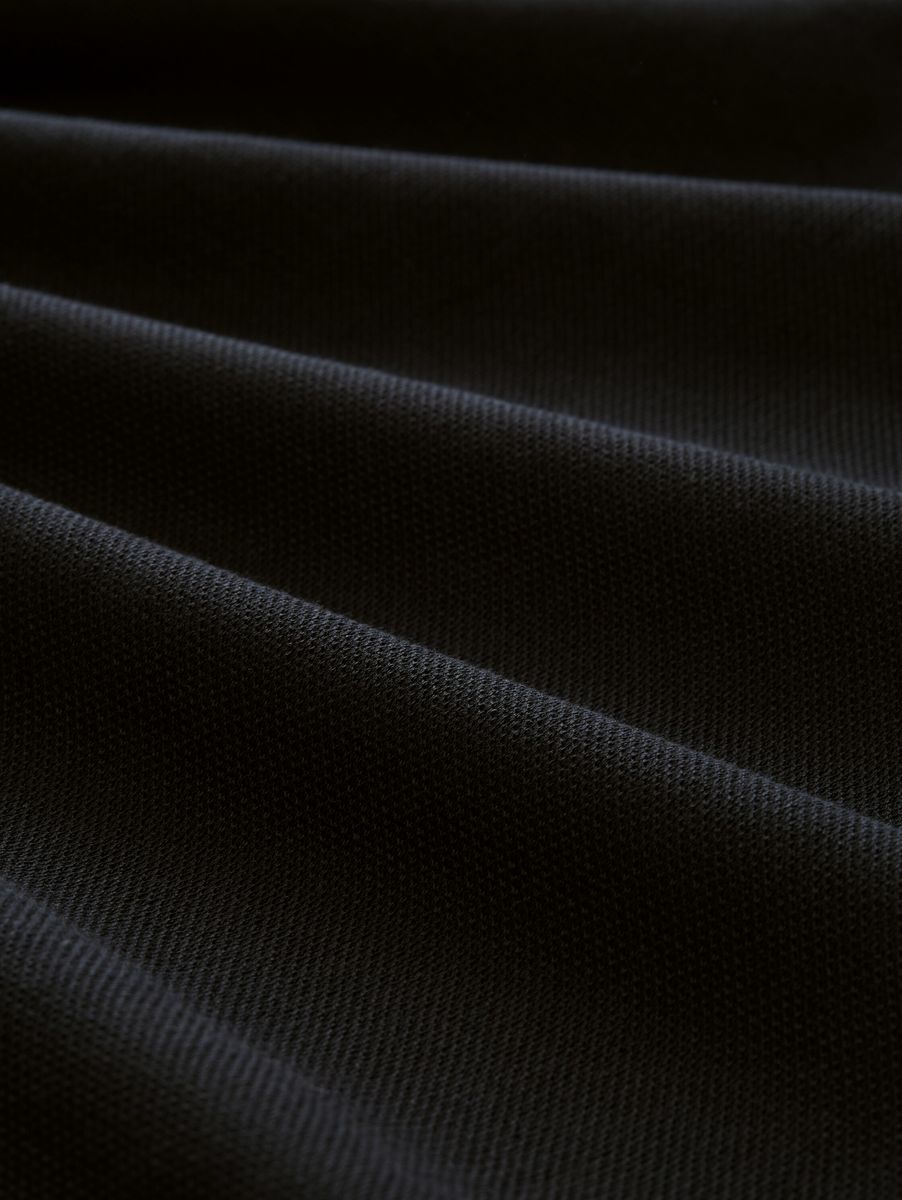 Strukturierter Half-Zip-Sweatshirt aus Baumwolle