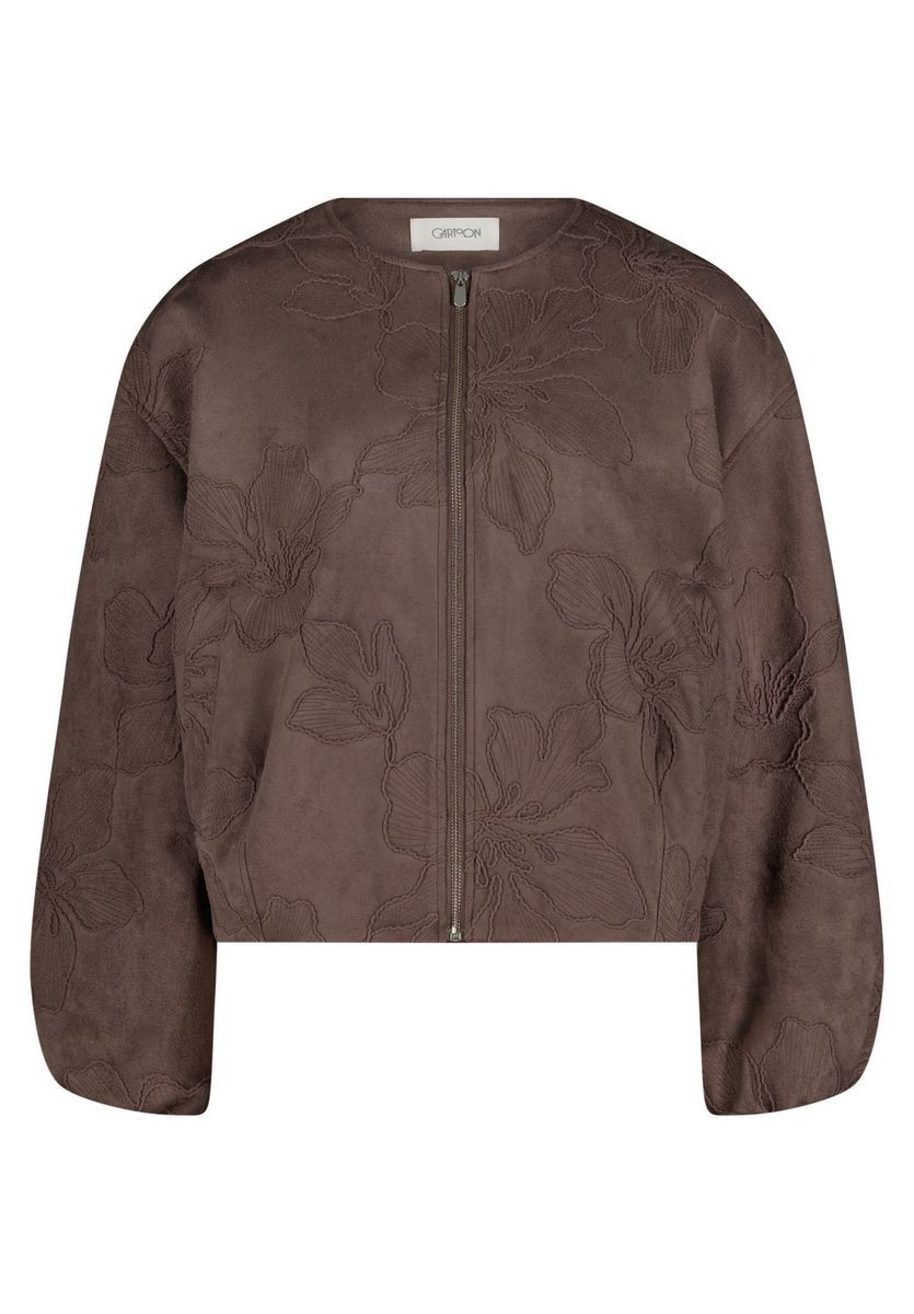 Bestickter Blouson in Wildleder-Optik