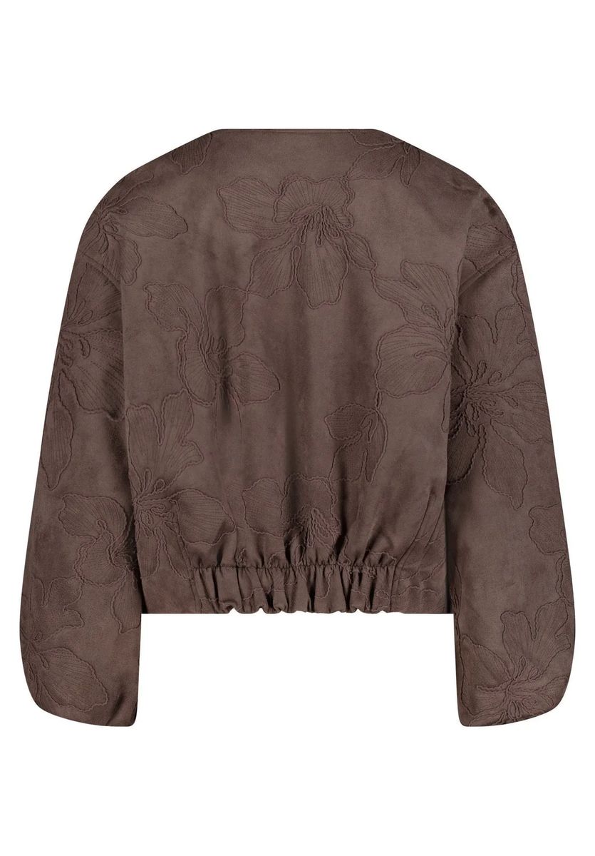 Bestickter Blouson in Wildleder-Optik