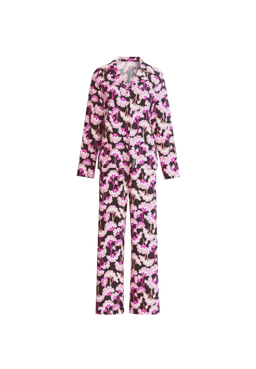 Geblümtes Baumwoll-Pyjama-Set