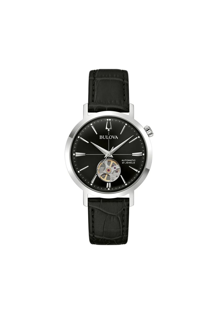 Klassische Automatik-Armbanduhr mit Sichtfenster