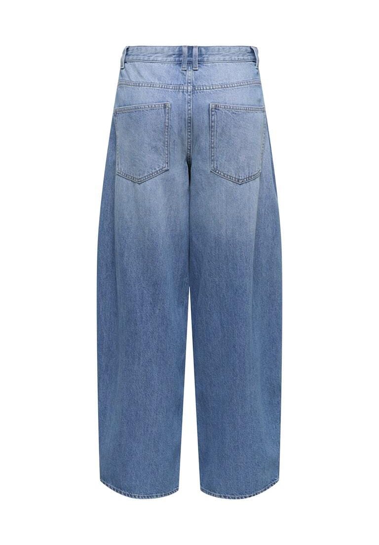 Hochtaillierte Barrel Leg Jeans