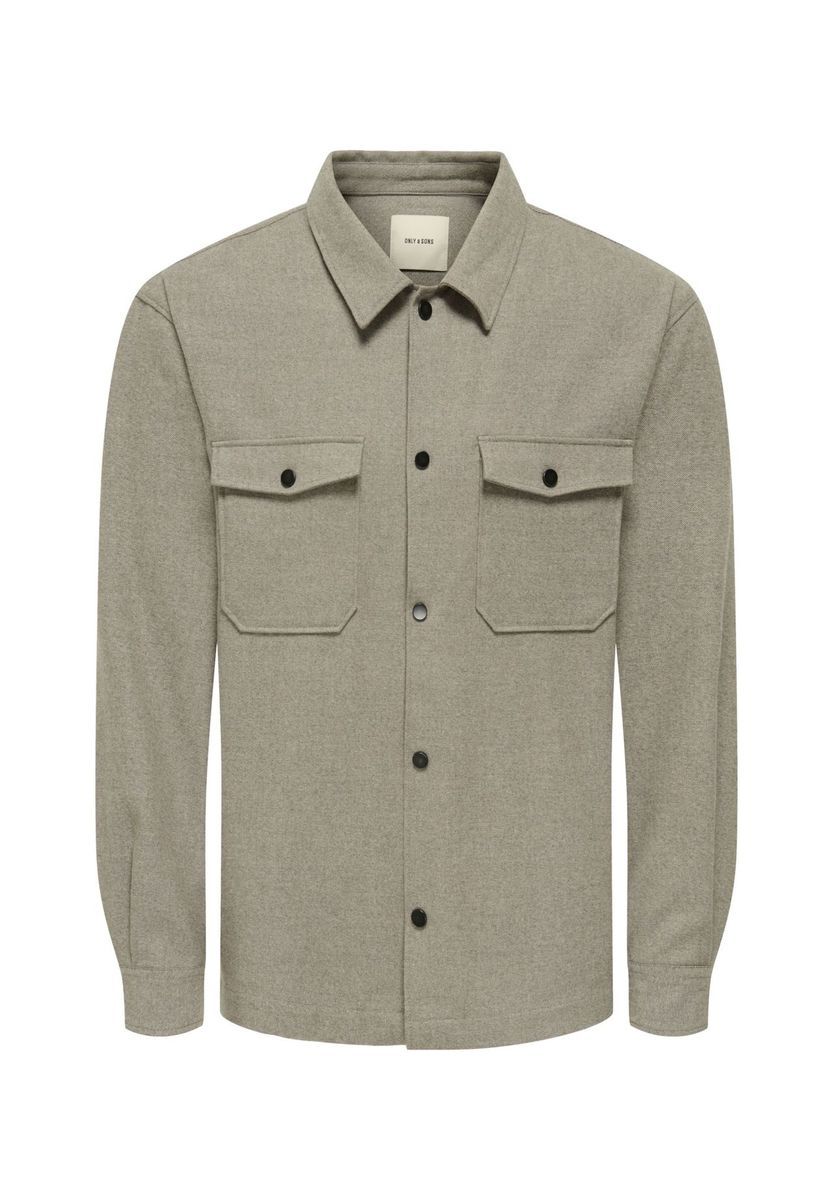 Lässige Hemdjacke mit Knopfleiste