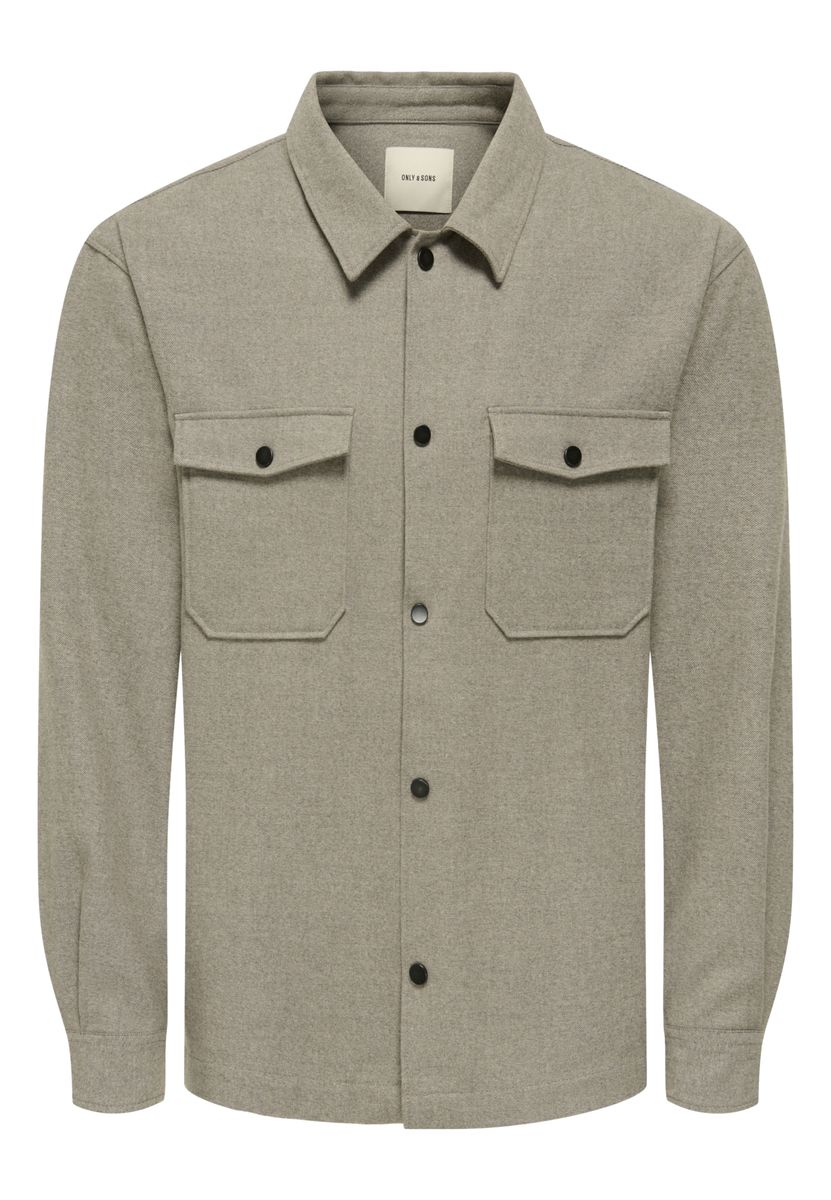 Lässige Hemdjacke mit Knopfleiste