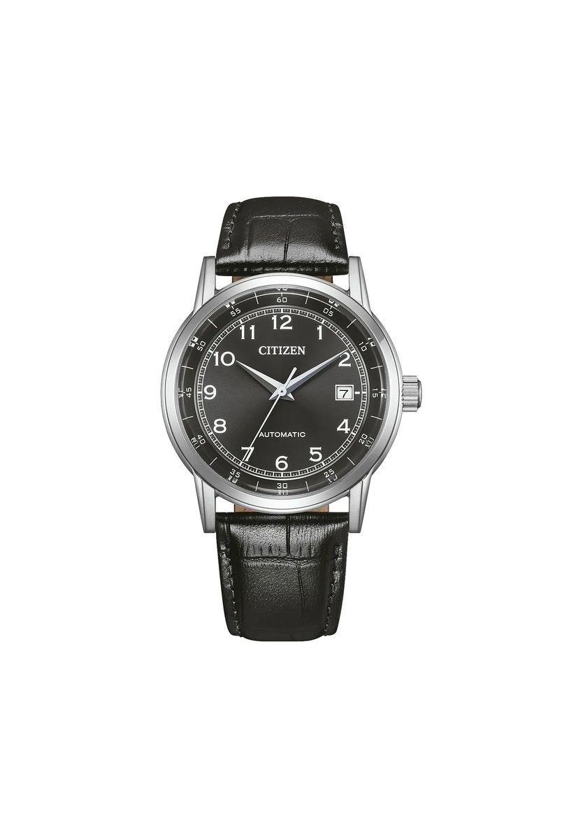Automatische Feld-Armbanduhr mit Lederarmband