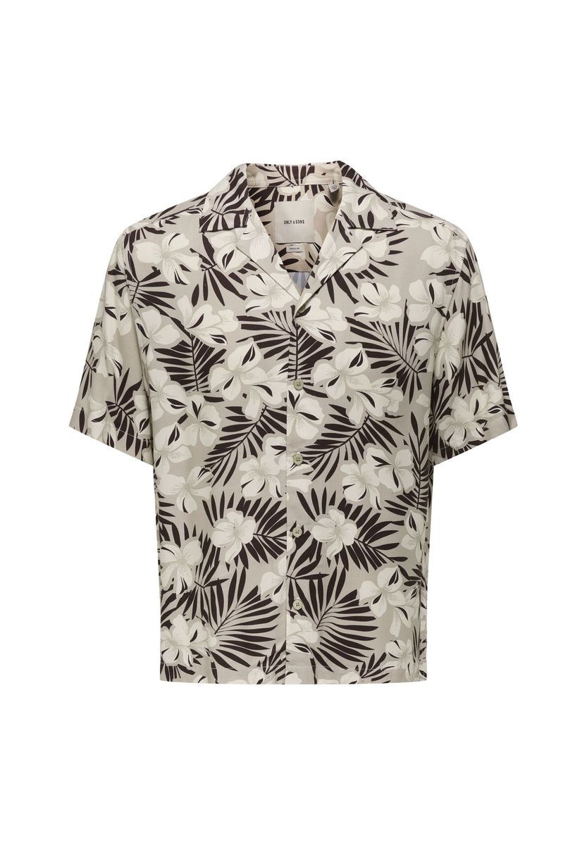 Kurzarm Hemd mit floralem Muster