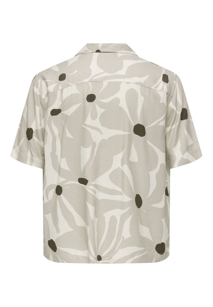 Freizeithemd mit Blumendruck und Reverskragen