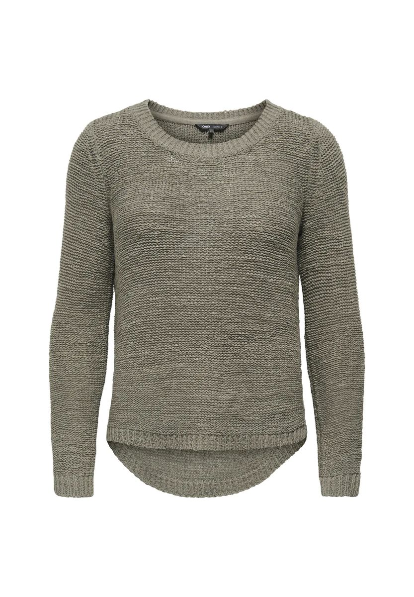 Strukturierter High-Low Strickpullover