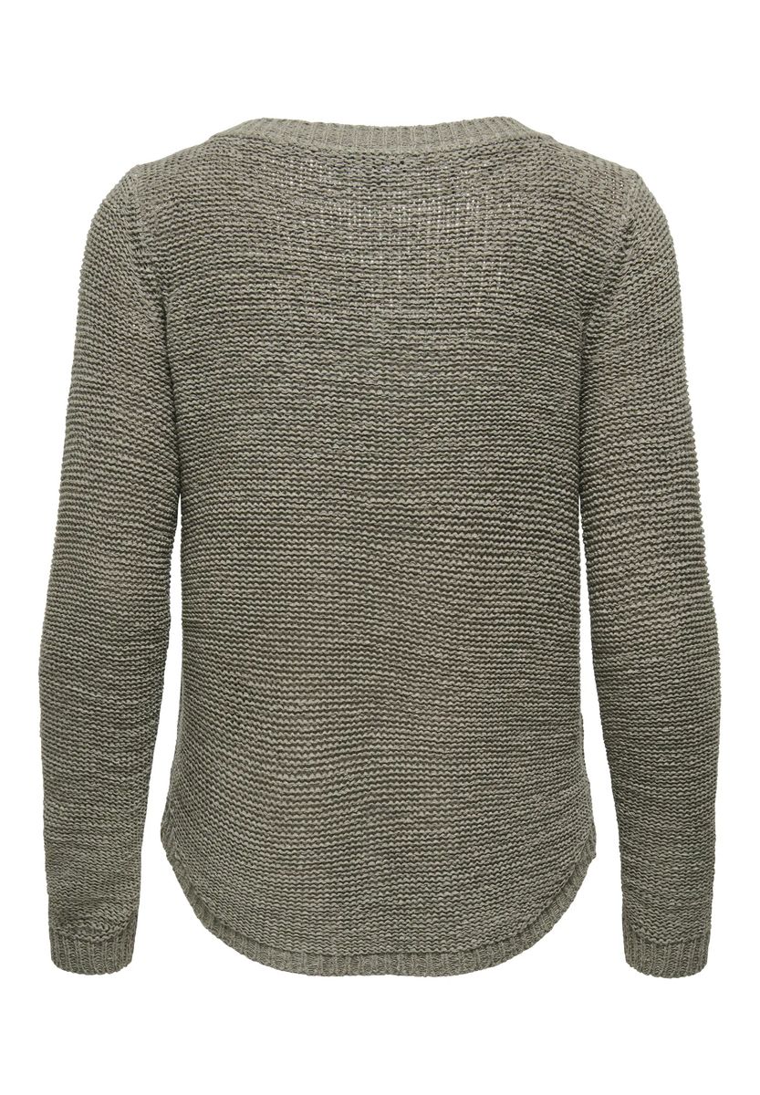 Strukturierter High-Low Strickpullover