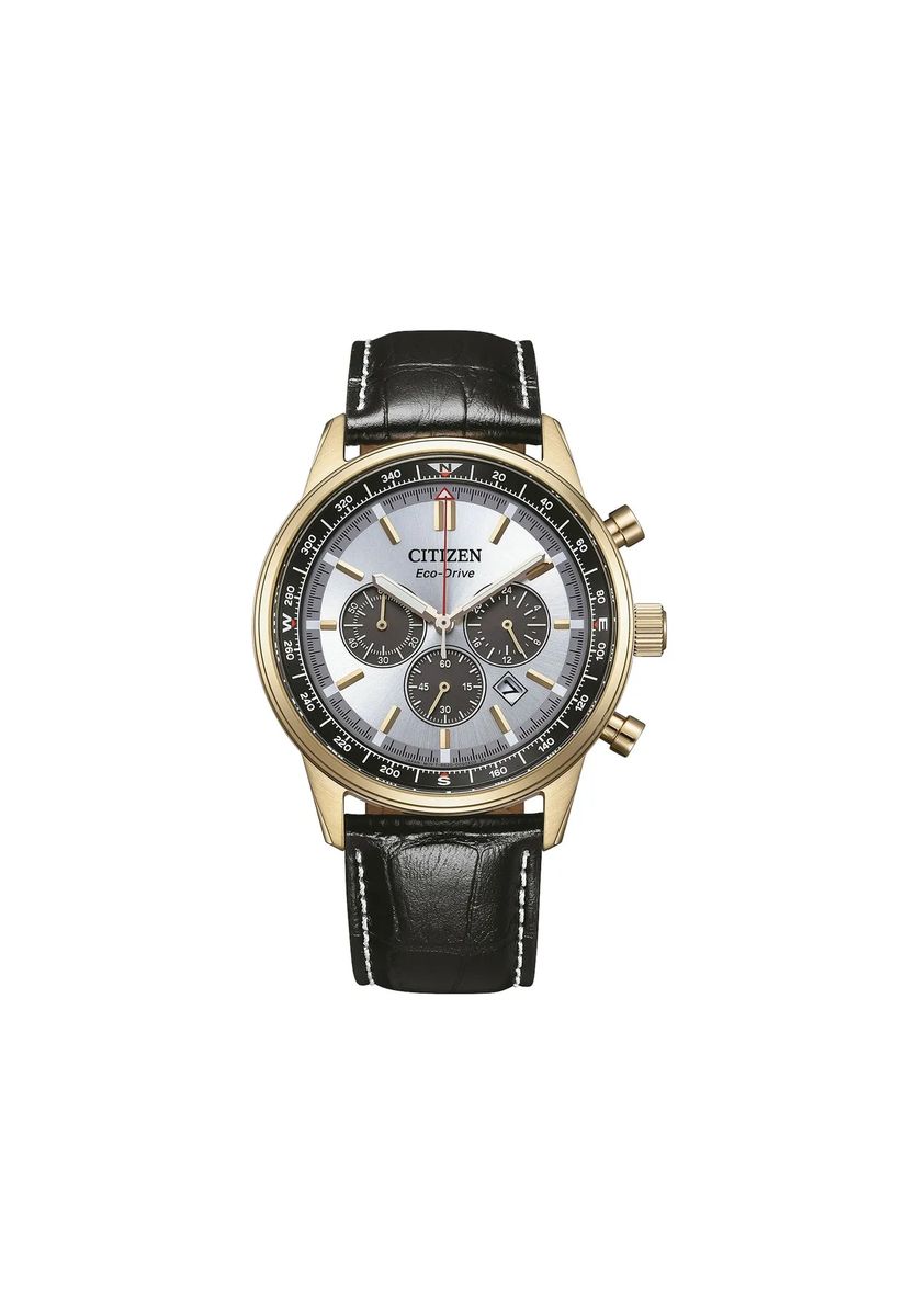 Solar Chronograph mit Lederarmband